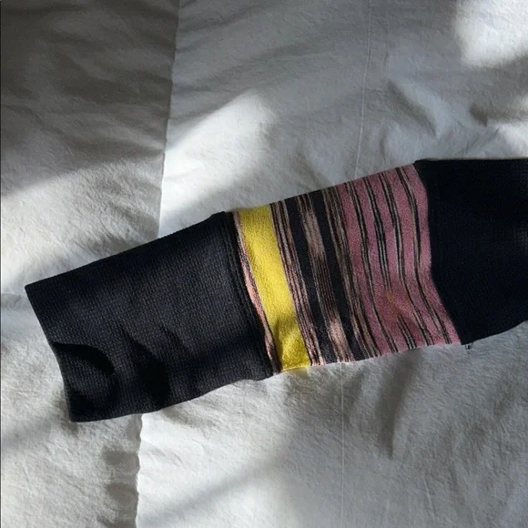 Free People Black, Pink, and Yellow Turtleneck Sweater - Picture 3 of 10